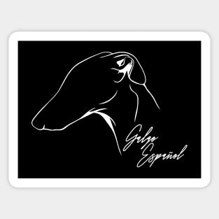 Proud Galgo Espanol profile dog lover sighthound gift Sticker